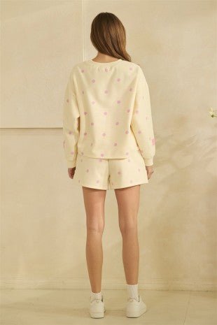 Polkadot Long Sleeve Sweater - Boutique Bella Bellapullover sweater