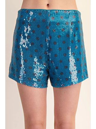 Pop, Fizz & Polka Dots Shorts - Teal - Boutique Bella BellaShorts
