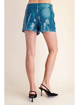 Pop, Fizz & Polka Dots Shorts - Teal - Boutique Bella BellaShorts