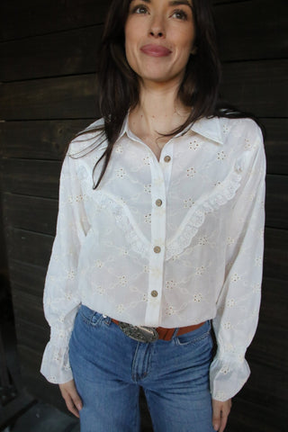 Prairie Lace Blouse - Boutique Bella BellaBLOUSE