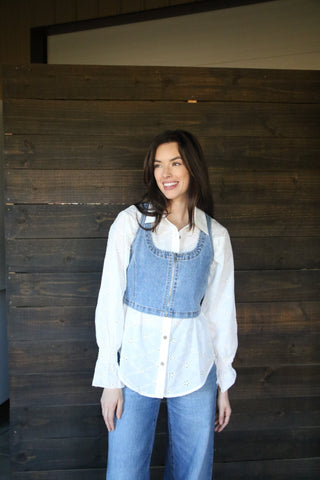 Prairie Lace Blouse - Boutique Bella BellaBLOUSE