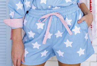 *Pre - Order Brianna Cannon Old Glory Shorts - Boutique Bella Bellashorts