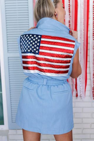 *Pre - Order Brianna Cannon Patriotic Jumper Dress - Boutique Bella BellaDress