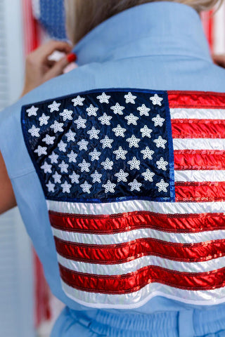 *Pre - Order Brianna Cannon Patriotic Jumper Dress - Boutique Bella BellaDress