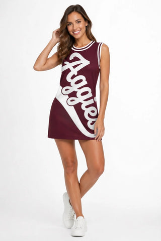 *Pre Order* Texas A&M Script Dress - Boutique Bella BellaDress