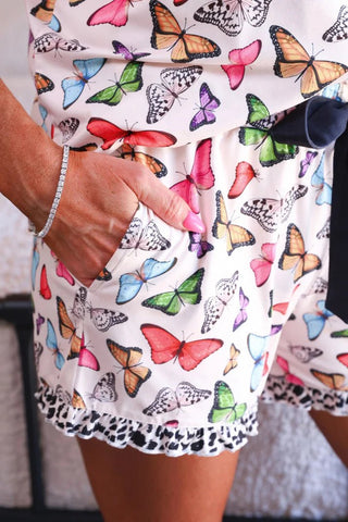 PREORDER - Butterfly Bliss Ruffle Pajama Set - Boutique Bella Bellapajama set