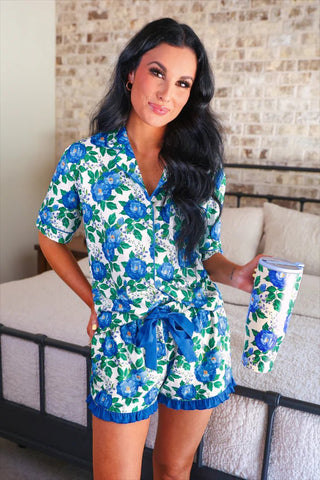 PREORDER - Caroline Floral Sleek Tumbler - Boutique Bella BellaTumbler