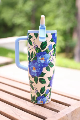 PREORDER - Caroline Floral Sleek Tumbler - Boutique Bella BellaTumbler