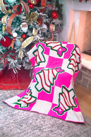 PREORDER- Checkered Bow Christmas Treat Blanket - Boutique Bella BellaChristmas Blanket