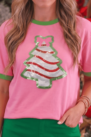 PREORDER- Foil Bow Christmas Treat Tee - Boutique Bella BellaChristmas Apparel