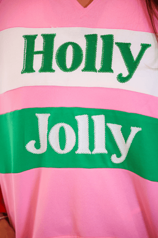 PREORDER- Holly Jolly Color Block Pullover - Boutique Bella BellaChristmas Apparel