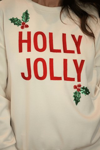 PREORDER- Holly Jolly Holiday Luxe Pullover - Boutique Bella BellaChristmas Apparel