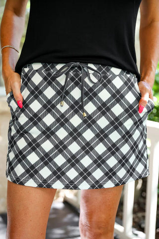 PREORDER- Midnight Plaid Skort - Boutique Bella BellaSkort
