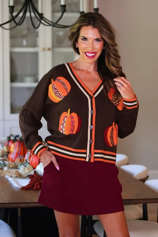 PREORDER- Pumpkin Patch Cardigan - Boutique Bella BellaCardigan