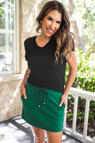 PREORDER- Solid Emerald Skort - Boutique Bella Bellaskort