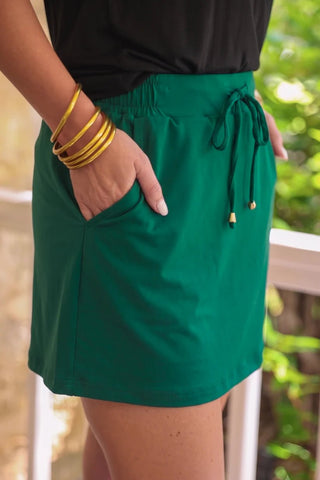 PREORDER- Solid Emerald Skort - Boutique Bella Bellaskort