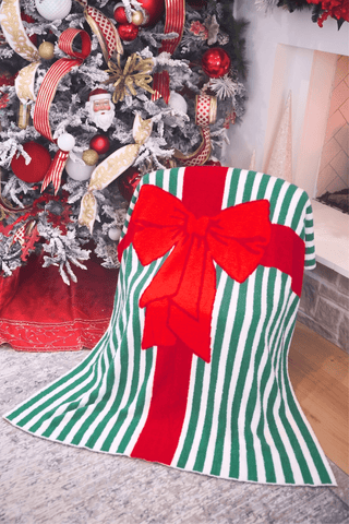 PREORDER- Wrapped With a Bow Blanket - Boutique Bella BellaChristmas Blanket