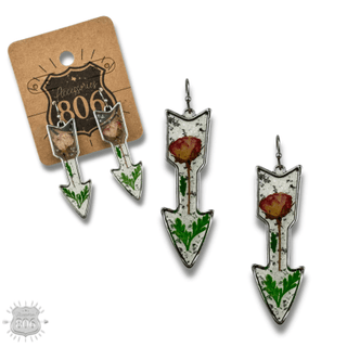 Pressed flower arrow earring - LC - Boutique Bella BellaEarrings