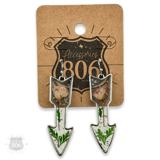 Pressed flower arrow earring - LC - Boutique Bella BellaEarrings