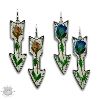 Pressed flower arrow earring - LC - Boutique Bella BellaEarrings