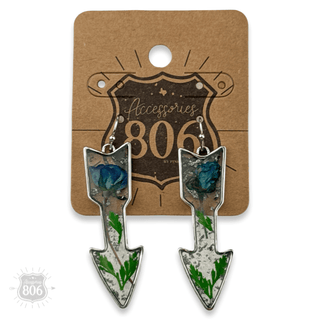 Pressed flower arrow earring - LC - Boutique Bella BellaEarrings