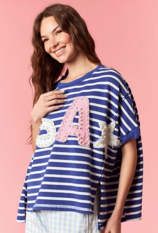 Pretty & Free USA Pearl Tee - Boutique Bella BellaT-Shirt