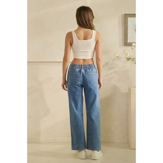 Pretty in Pearls High Rise Jeans - Boutique Bella BellaJeans