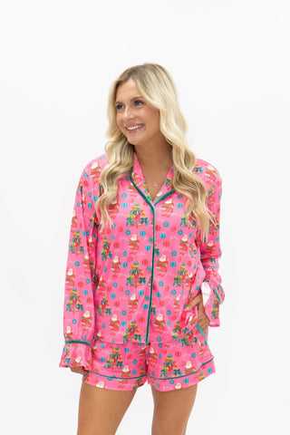 Pretty in Pinkmas PJ Set - Boutique Bella BellaChristmas Apparel