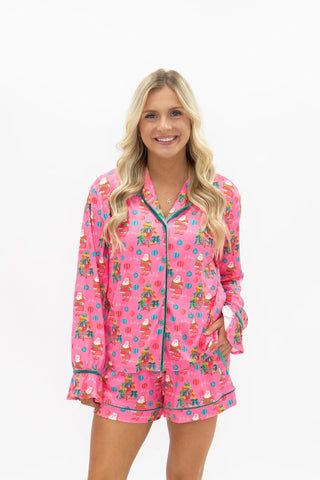 Pretty in Pinkmas PJ Set - Boutique Bella BellaChristmas Apparel