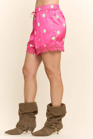 Pretty in Polka Satin Shorts - Boutique Bella BellaShorts
