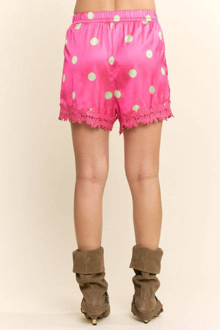 Pretty in Polka Satin Shorts - Boutique Bella BellaShorts