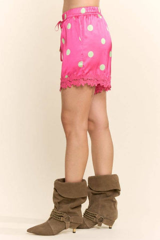 Pretty in Polka Satin Shorts - Boutique Bella BellaShorts