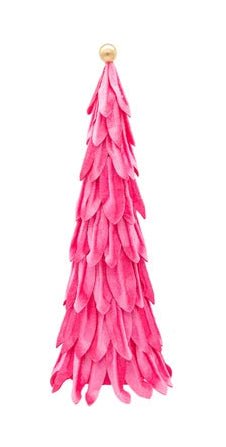 Pretty in Velvet Holiday Trees - Pink - Boutique Bella BellaChristmas Decor