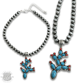 Prickly pear cactus necklace - Boutique Bella BellaNecklaces