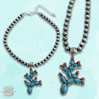 Prickly pear cactus necklace - Boutique Bella BellaNecklaces
