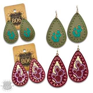 Prickly pear teardrop earring - LC - Boutique Bella BellaEarrings