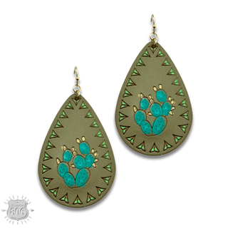 Prickly pear teardrop earring - LC - Boutique Bella BellaEarrings