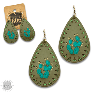 Prickly pear teardrop earring - LC - Boutique Bella BellaEarrings