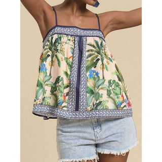 Printed Casual Loose Fit Cami Tank Top - Boutique Bella BellaTOP
