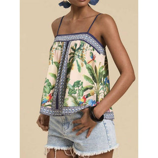 Printed Casual Loose Fit Cami Tank Top - Boutique Bella BellaTOP