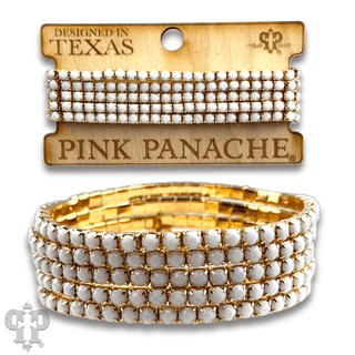 Prong set rhinestone bead bracelet - Boutique Bella BellaBracelets