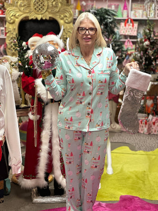 Prosecco Christmas Holiday Lounge Set - Boutique Bella Bellapajama set