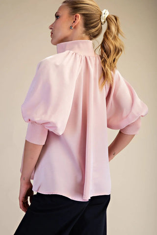 Puff & Proper Blouse - Light Pink - Boutique Bella BellaBlouse