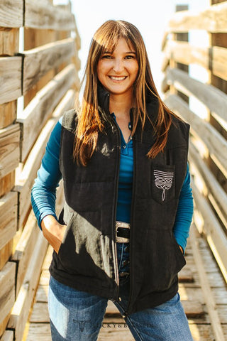 Puffer Vest W/ Boot Stitch Detail - Boutique Bella BellaPuffer Vest