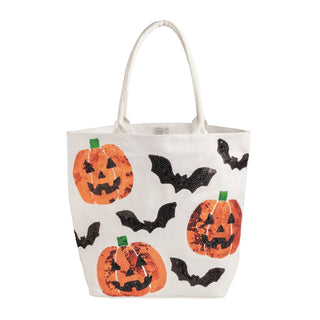 Pumpkin Halloween Sparkle Tote - Boutique Bella BellaHalloween