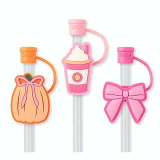 PUMPKINS AND BOWS Straw Toppers - Boutique Bella BellaStraw Topper