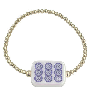 Purple Dot Mahjong Tile - Boutique Bella BellaBracelet