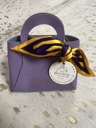 Purple/Gold Accessory Scarf - Boutique Bella BellaScarf