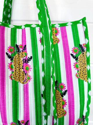 QJaguar Print Tote |Large Shopping Tote - Boutique Bella BellaTote Bag