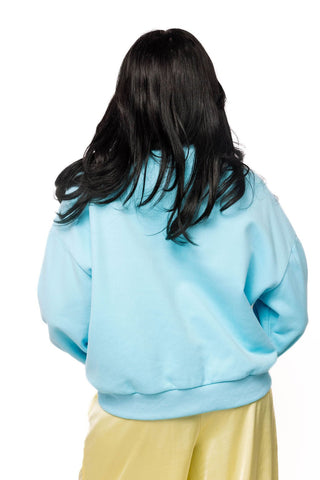 QOS Aqua Flower School Bus Sweatshirt - Boutique Bella BellaQueen of Sparkles